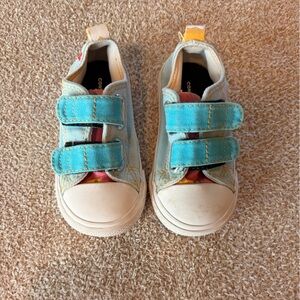 Kids converse all star Blue Canvas custom Shoes